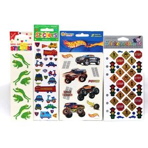 Vintage 90s-00s Stickers Hot Wheels Traffic Signs Frogs and more! Over 100 NOS